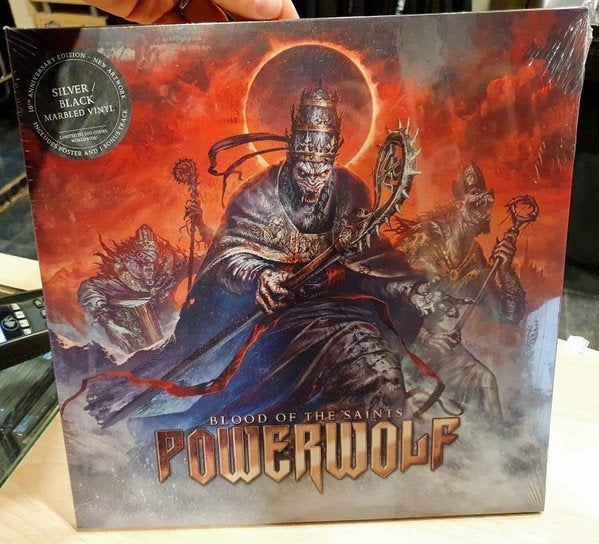 POWERWOLF - Blood of the Saints (Black Marbled Vinyl), LP, Colored vinyl, 12 inch, Nieuw in verpakking