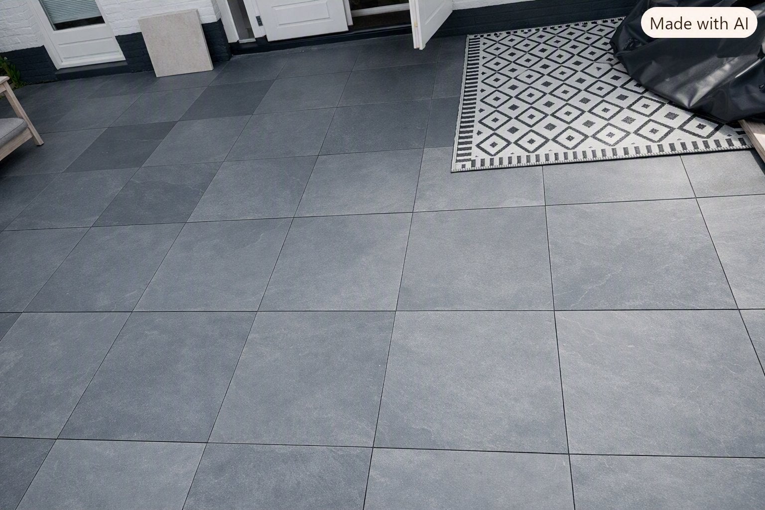 Chinese natuursteen tegels 60x60 - ca. 37 m², Ophalen, Gebruikt, 60 cm of meer, 10 m² of meer