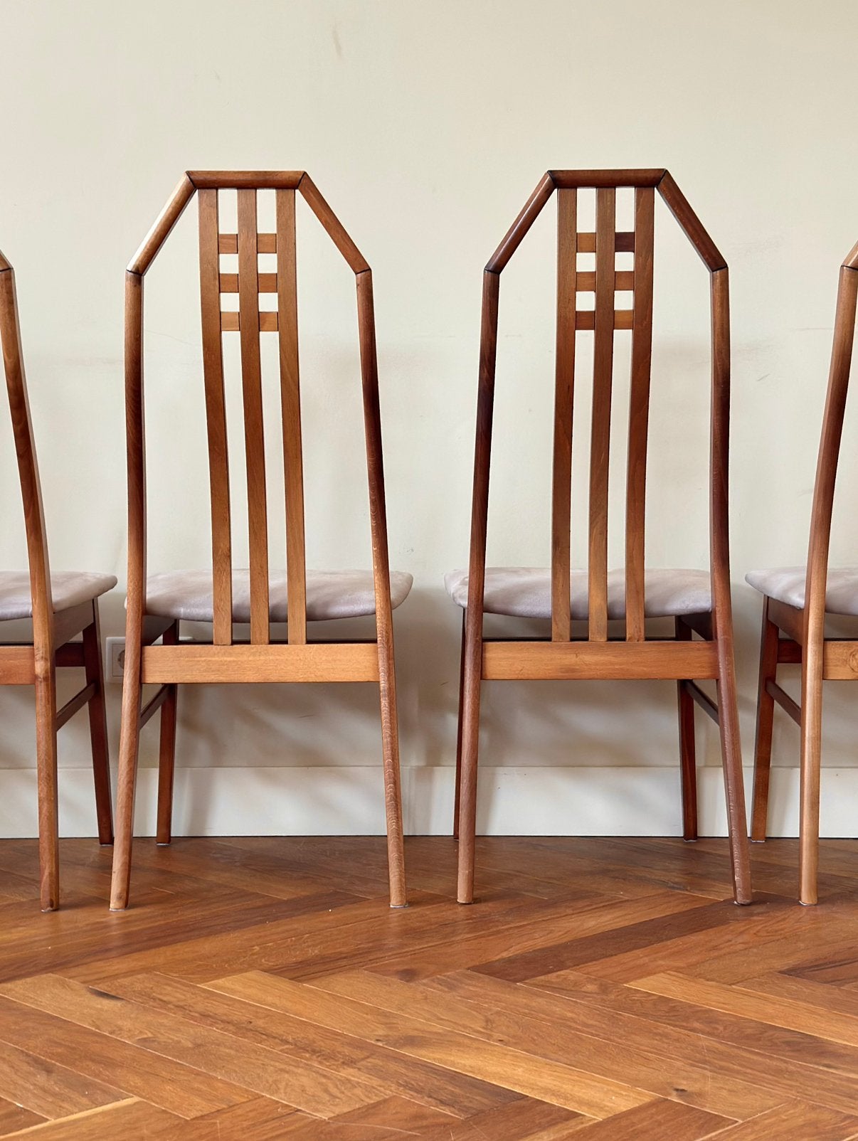 Set 6 vintage stoelen Farstrup Deens Design jaren 50/60/70, Ophalen, Hout, Gebruikt, Overige kleuren