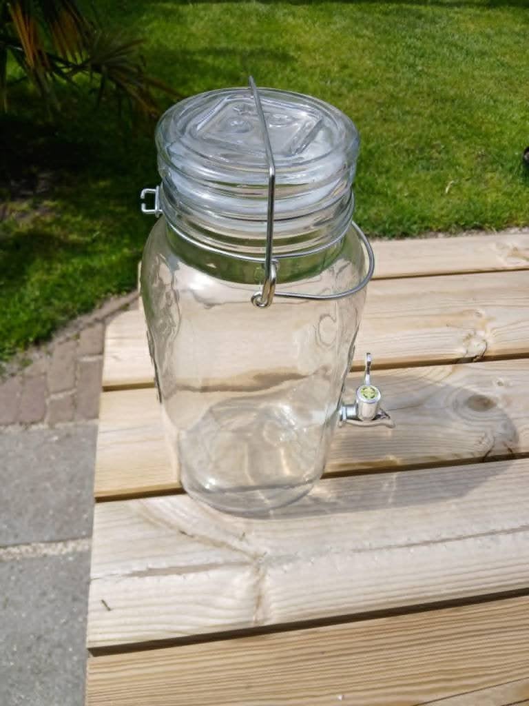 Drankdispencer +- 4 liter met kraantje / sapkan NIEUW, Ophalen of Verzenden, Nieuw