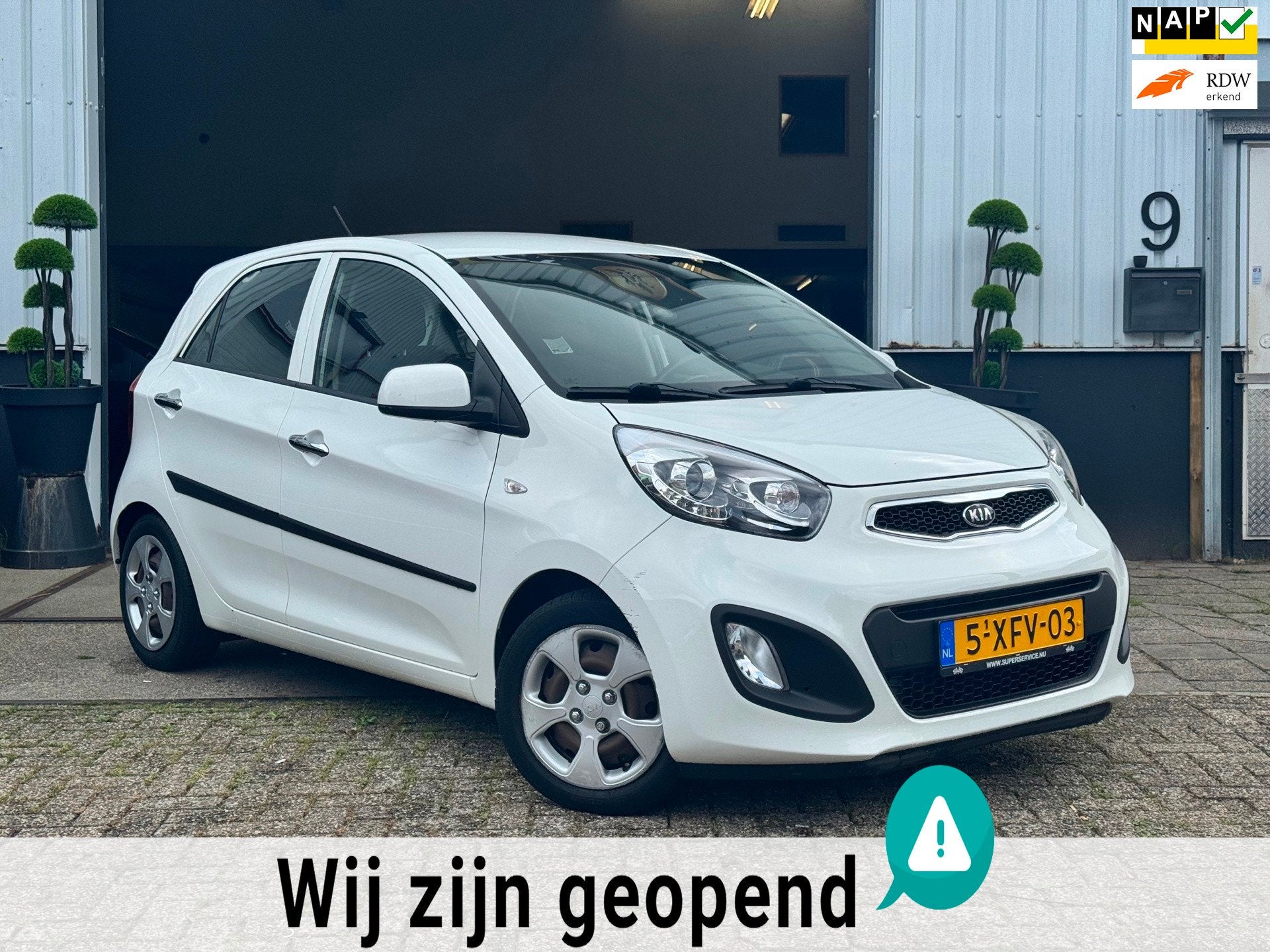 Kia Picanto 1.0 | 1STE EIG. | AIRCO | ELEK. RAMEN | 2014 | 5, Voorwielaandrijving, Euro 5, Stof, Gebruikt