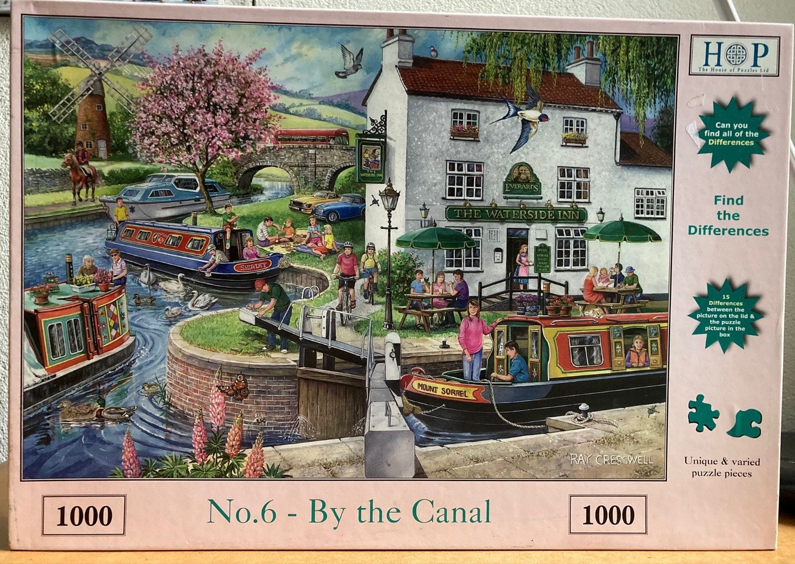 No 6 by the canal HOP, Ophalen of Verzenden, 500 t/m 1500 stukjes, Zo goed als nieuw, Legpuzzel
