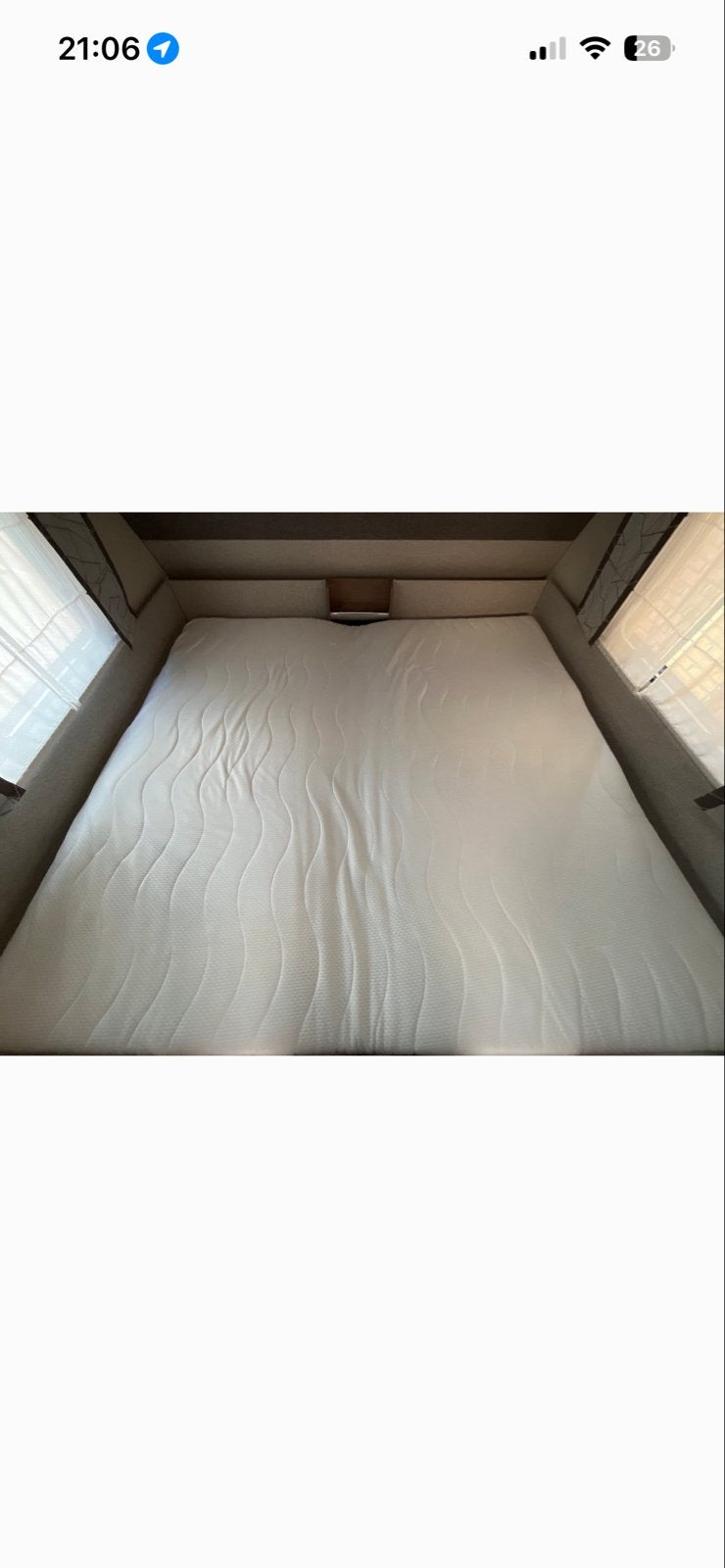Comfortabel matras voor caravan - Zo goed als nieuw, Ophalen, Tweepersoons, 140 cm, Zo goed als nieuw