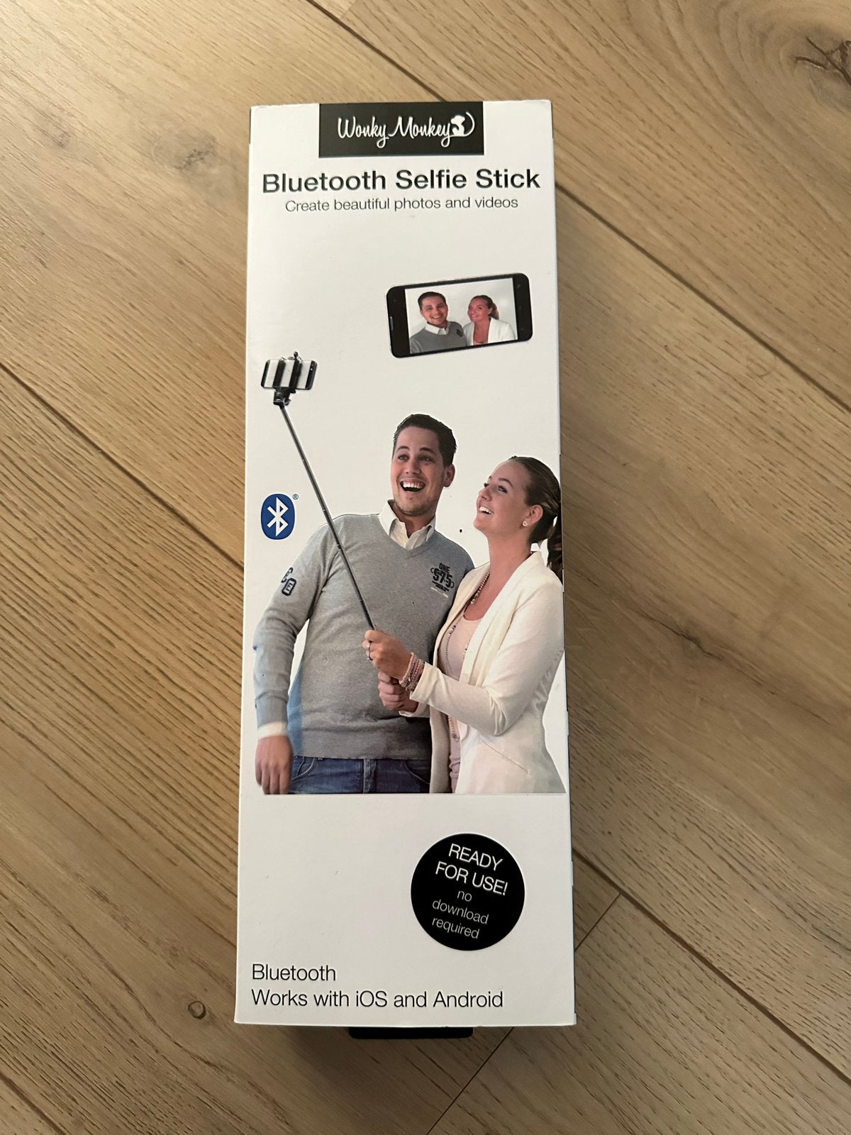 Wonky Monkey Bluetooth Selfiestick - Nieuw in doos, Ophalen, Selfiestick, Overige merken, 125 cm of minder