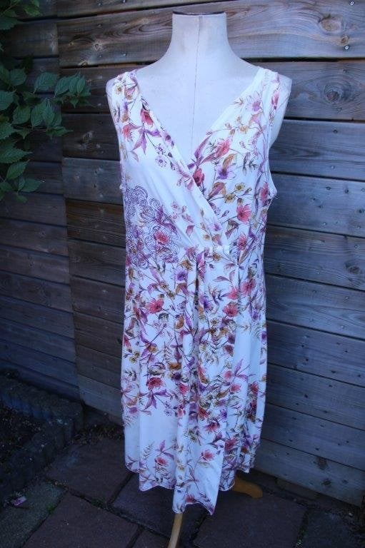 Jurk creme/ Lila/ bruin Didi mt XXL Vaste prijs, Beige, Maat 46/48 (XL) of groter, Didi, Ophalen of Verzenden