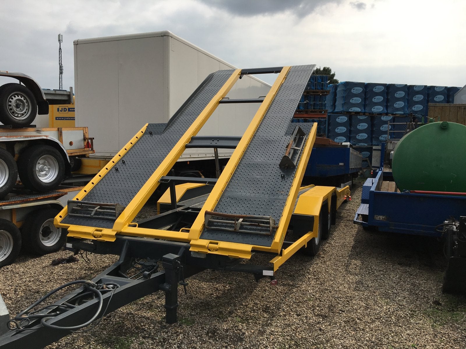 Janssens autotransporter 2 auto’s aanhanger, Ophalen of Verzenden, Gebruikt