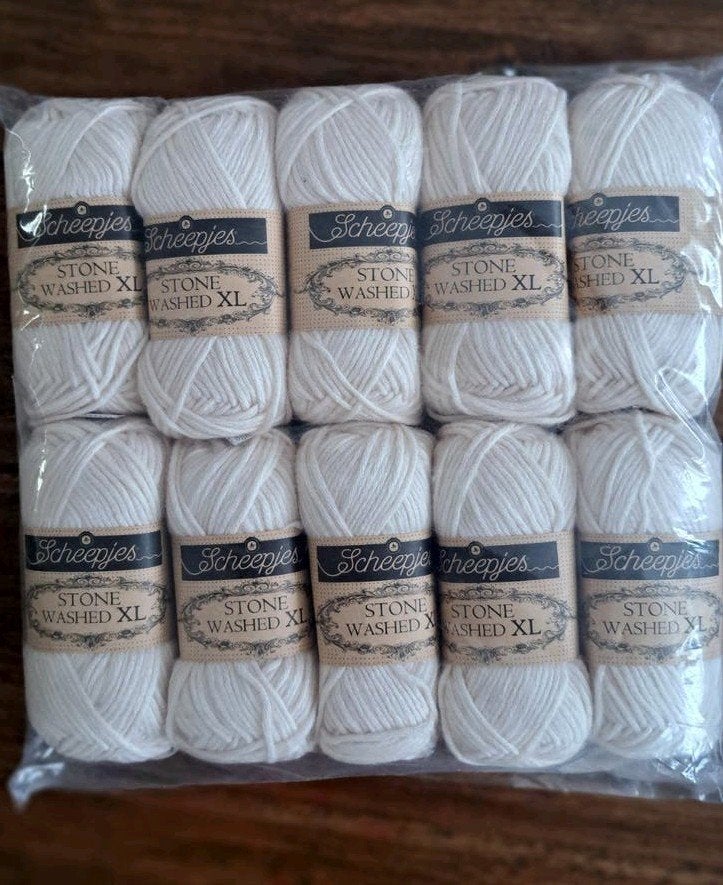 Pakket Scheepjes Stone Washed XL - 10 bollen, Hobby en Vrije tijd, Breien en Haken, Ophalen of Verzenden, Zo goed als nieuw, Breien of Haken