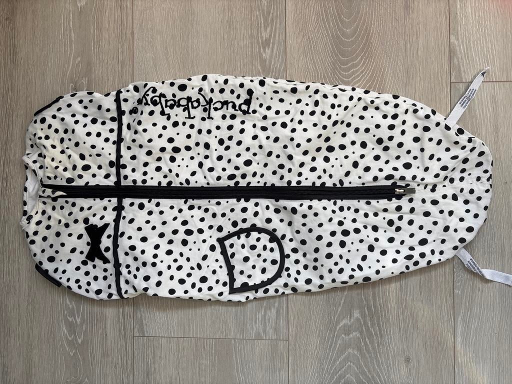 Puckababy Original Mini Bakerzak - Zwart/Wit Stippen, Kinderen en Baby's, Ophalen of Verzenden, Gebruikt, 70 tot 85 cm, Bakerzak of Bakerdoek
