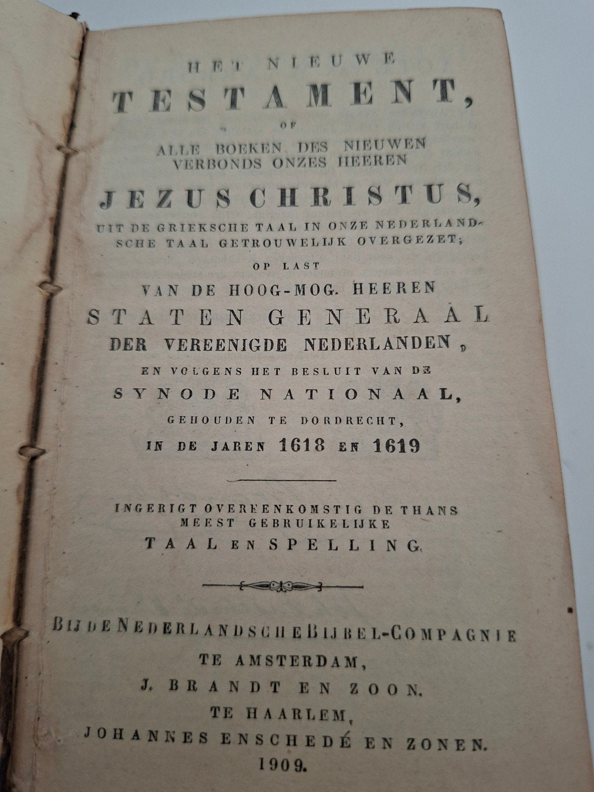 Het Nieuwe Testament - Statenvertaling 1909, Ophalen of Verzenden, Statenvertaling