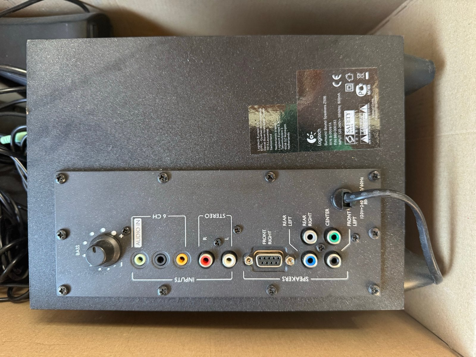 Logitech Z506 Surround Sound Speakerset, Computers en Software, Pc speakers, Ophalen, Gebruikt, Audiokanaal 5.1