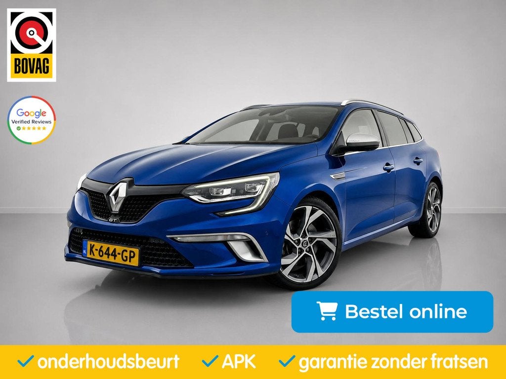 Renault Mégane GT Estate 205 pk EDC| 4Control|Schaalstoelen, Auto's, Renault, Gebruikt, Euro 6, 4 cilinders, Met garantie (alle)