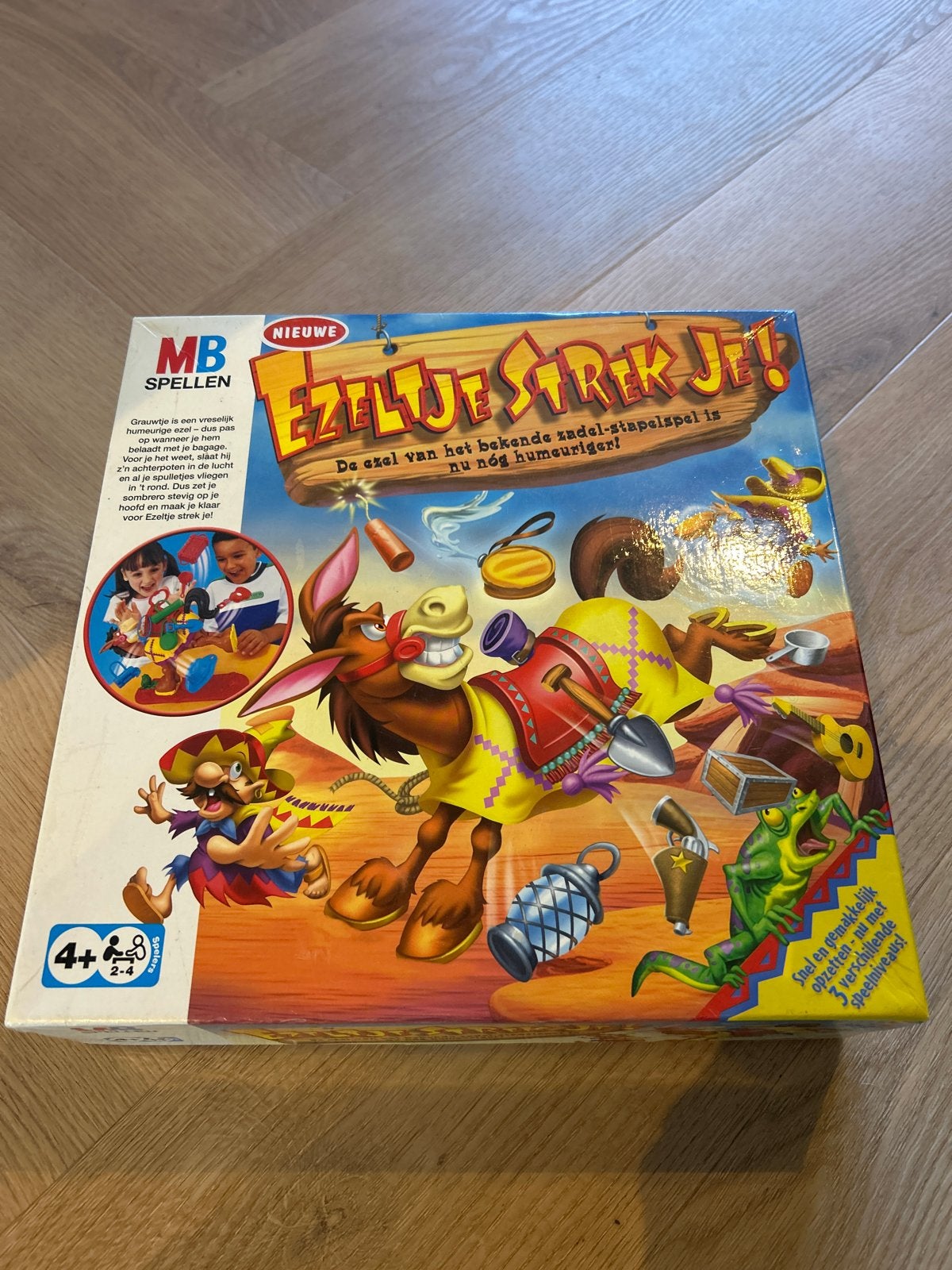 MB Spellen Ezeltje Strek Je! bordspel, Drie of vier spelers, Ophalen, Gebruikt