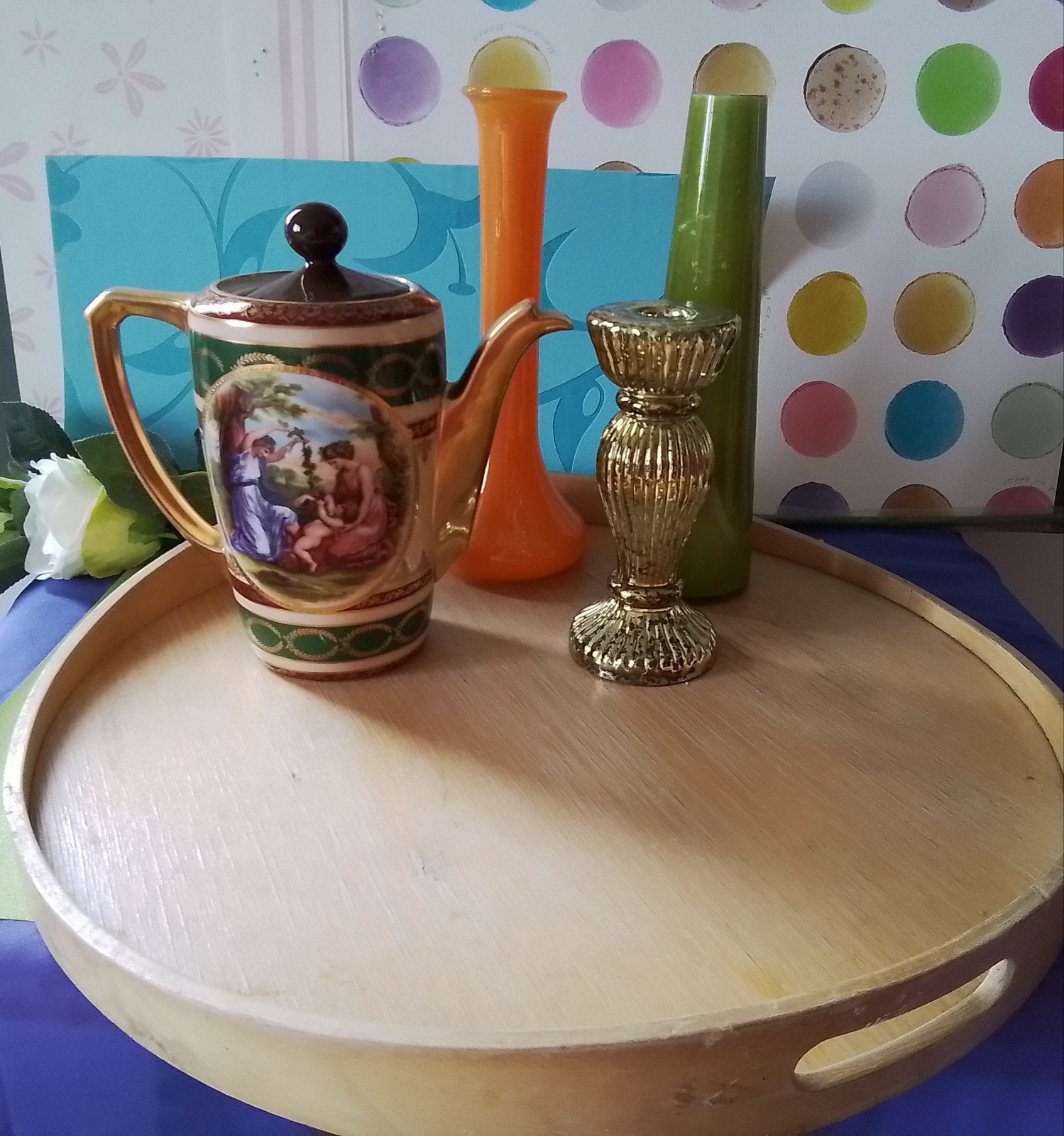Stevig rond IKEA dienblad, doorsnee 44.5 cm, Ophalen of Verzenden