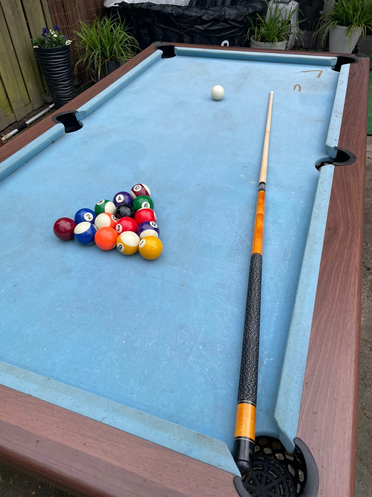 Pooltafel staand met alle accessoires, Ophalen, Gebruikt, Pooltafel