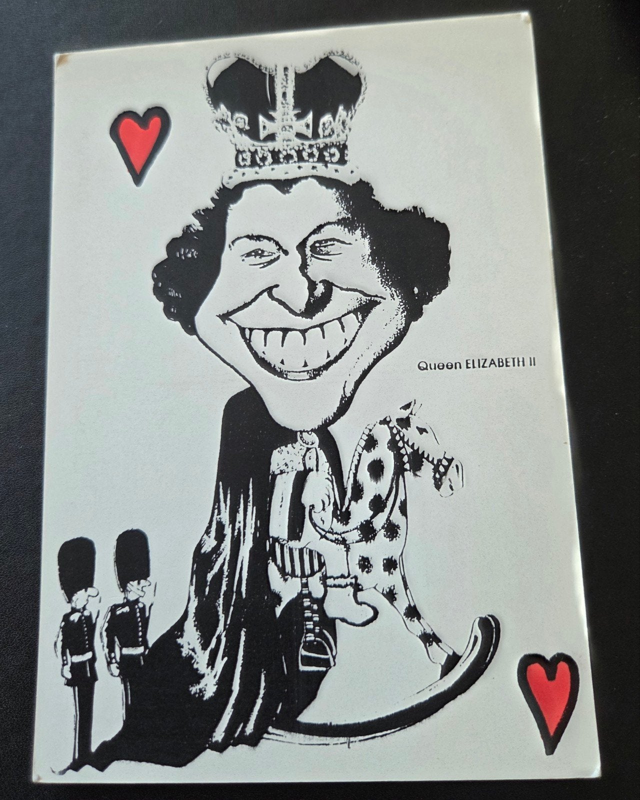 Koningin Elizabeth II Karikatuur, Verzenden, 1980 tot heden, Ongelopen, Sterren en Beroemdheden