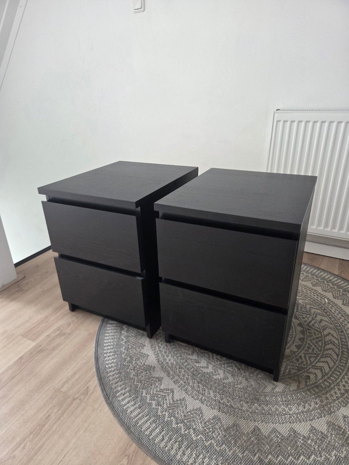 IKEA Malm ladekasten (2 stuks) - Zwartbruin, Ophalen, Minder dan 50 cm, Gebruikt, Modern, functioneel