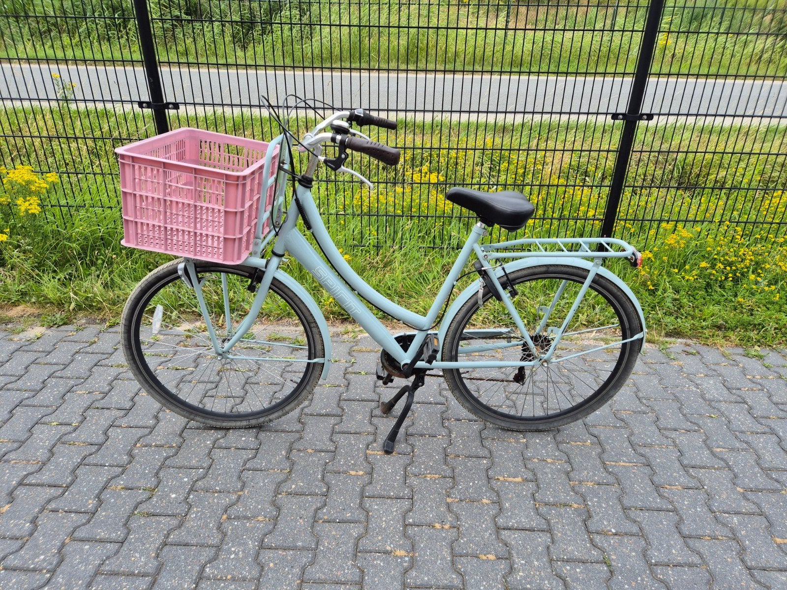 Blauw/ grijze spitit fiets., Velgrem, Versnellingen, Ophalen of Verzenden, Spirit