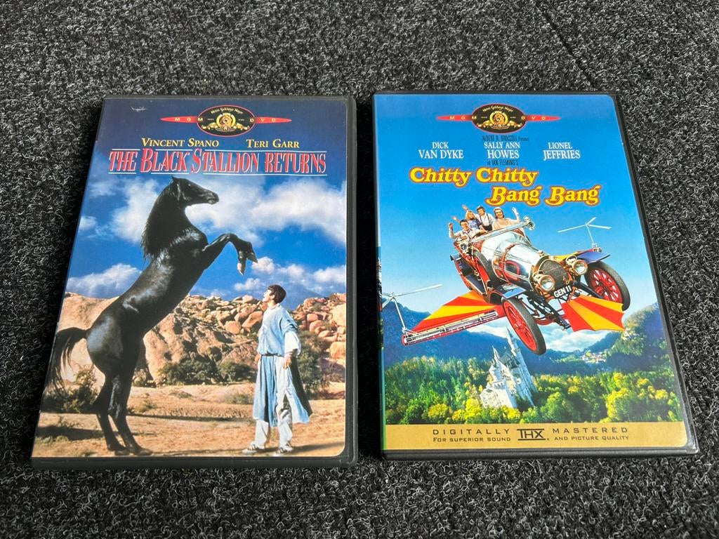 Chitty chitty bang bang en the black stallion returns op dvd, Alle leeftijden, Ophalen of Verzenden, 1980 tot heden, Gebruikt