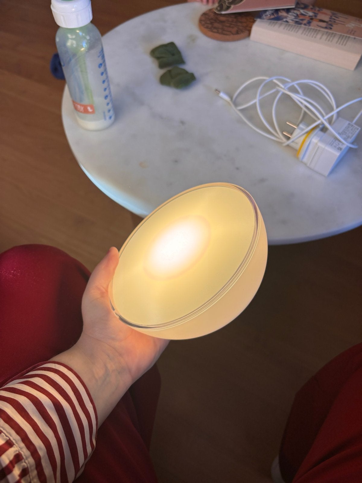 Philips Hue lamp - Sfeerlicht met adapter, Kleur aanpasbaar, Ophalen of Verzenden, Gebruikt, Philips Hue