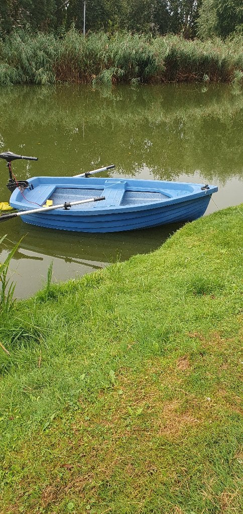 Roeiboot met elektromotor, Watersport en Boten, Ophalen, Gebruikt, Motor en Techniek, Motorboot