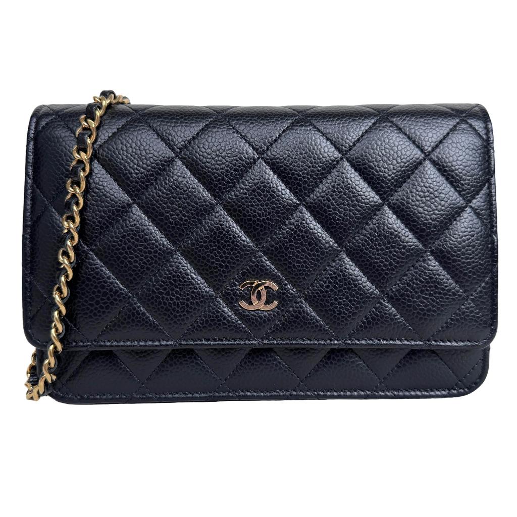 Chanel WOC wallet on chain caviar kaviaar zwart crossbody, Ophalen of Verzenden, Zo goed als nieuw, Zwart, Handtas