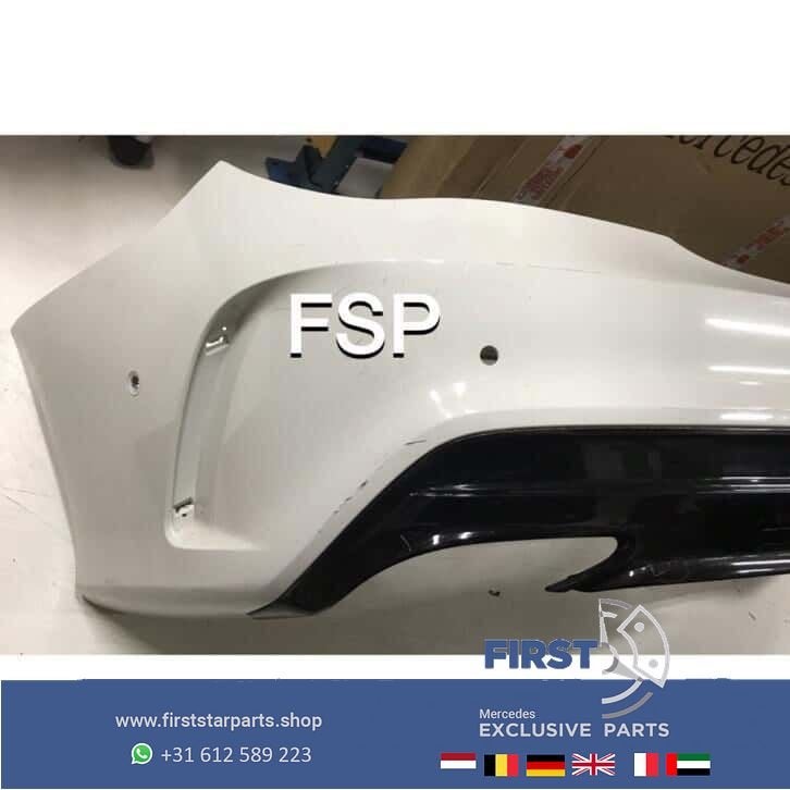 W117 CLA AMG Facelift Achterbumper wit Mercedes 2013-2019 MB, Gebruikt, -, Ophalen of Verzenden, Achter