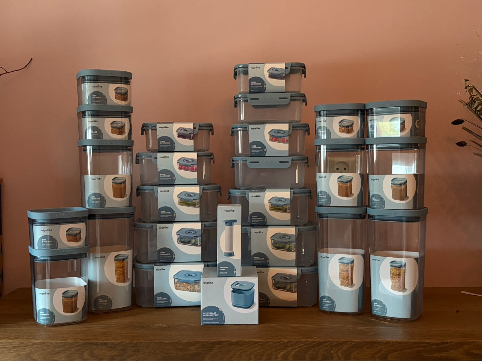 NIEUW! Complete set RoyalVKB vershoudbakjes & voorraadbussen, Voorraadpot, Ophalen of Verzenden, Nieuw, Kunststof