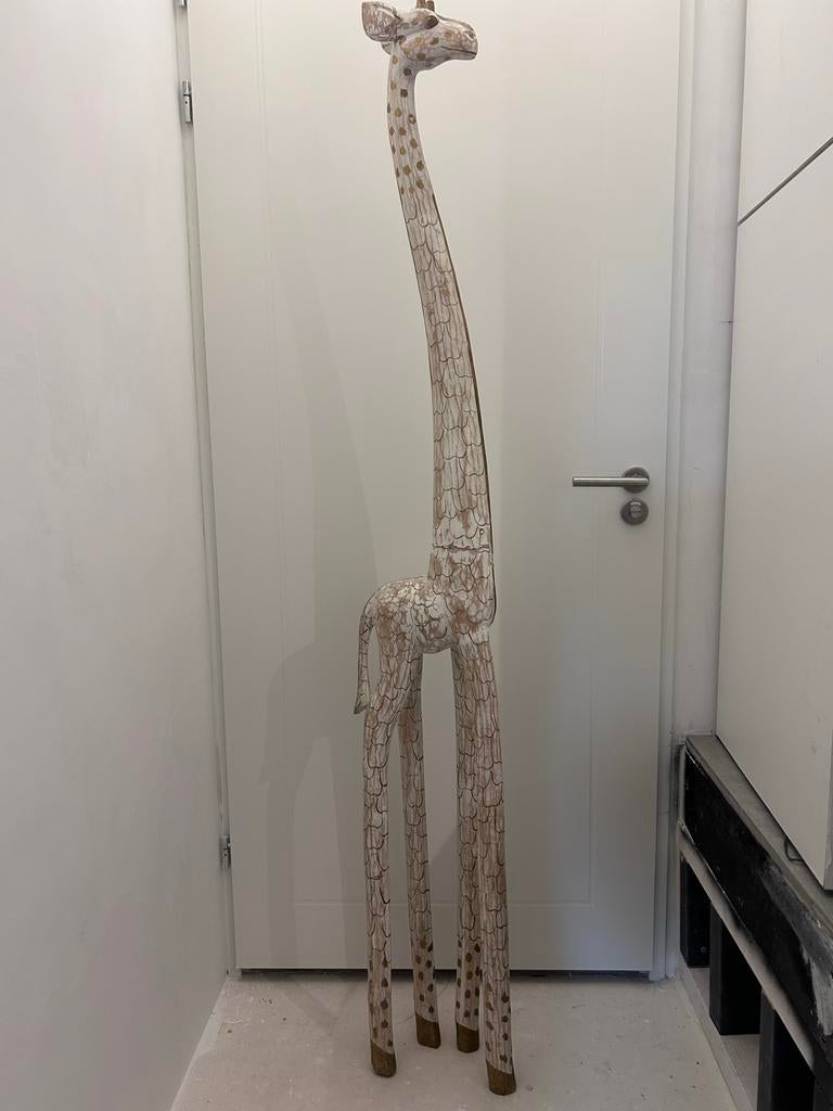 Houten giraf, Huis en Inrichting, Woonaccessoires | Overige, Ophalen of Verzenden, Gebruikt