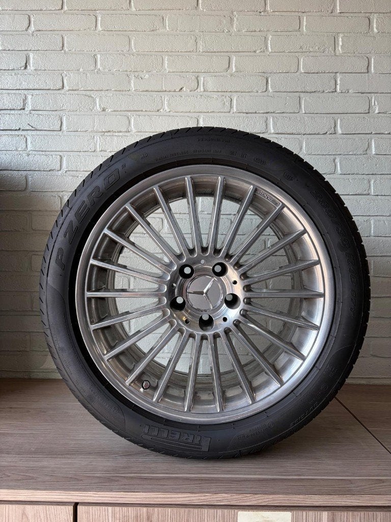 Sl55 AMG Breedset met nieuwe Pirelli MO banden, Ophalen, 18 inch, 285 mm, Banden en Velgen
