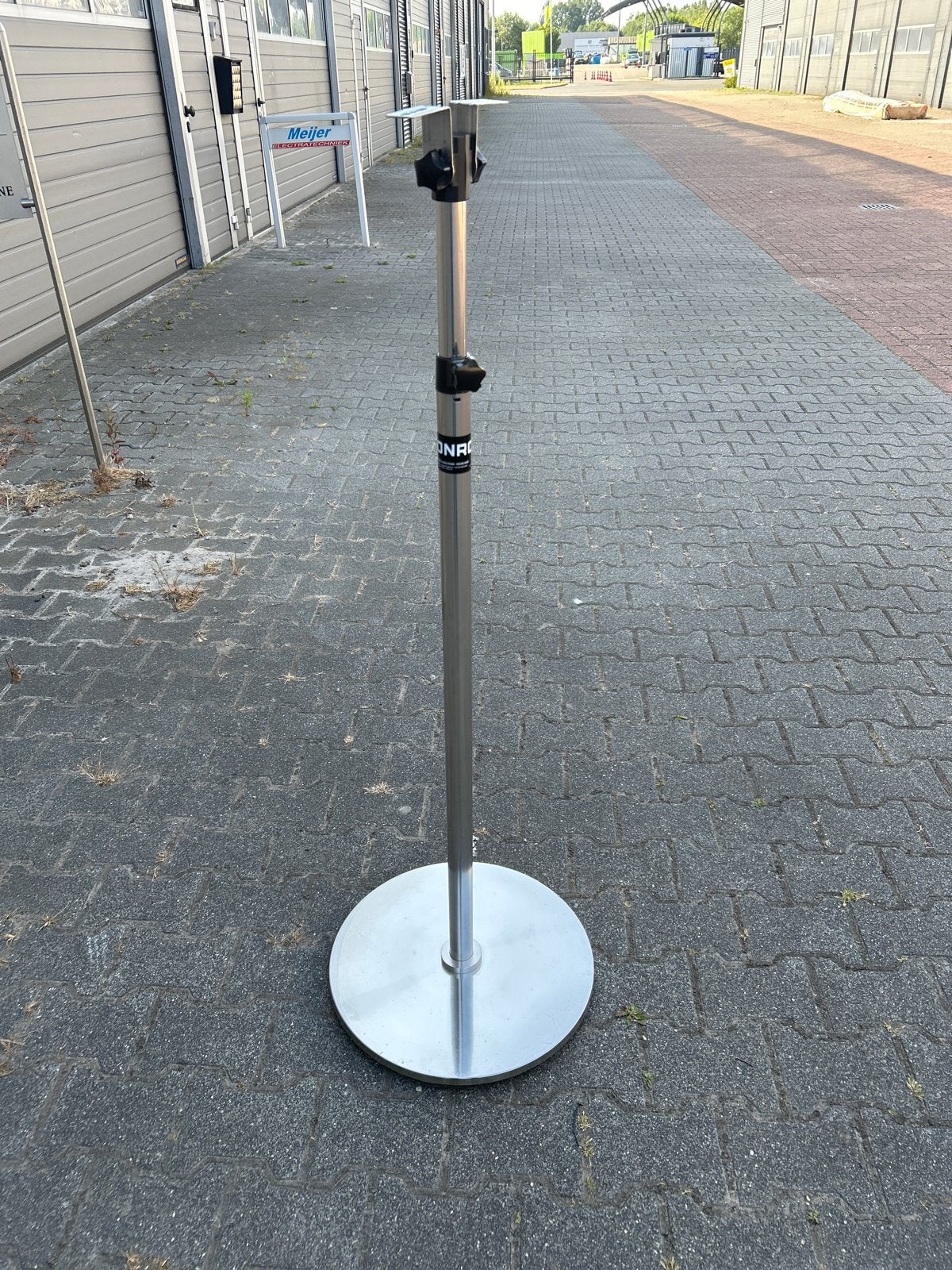 Verstelbare standaard, voor terras heather metaal, Ophalen of Verzenden, Gebruikt, Zilver, Metaal