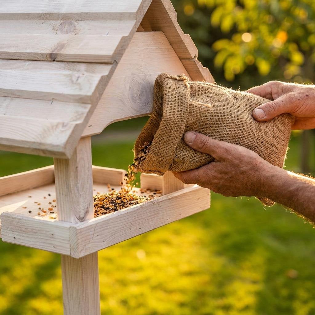 Vogelvoederhuis op paal 39 cm, Tuin en Terras, Ophalen of Verzenden, Zo goed als nieuw