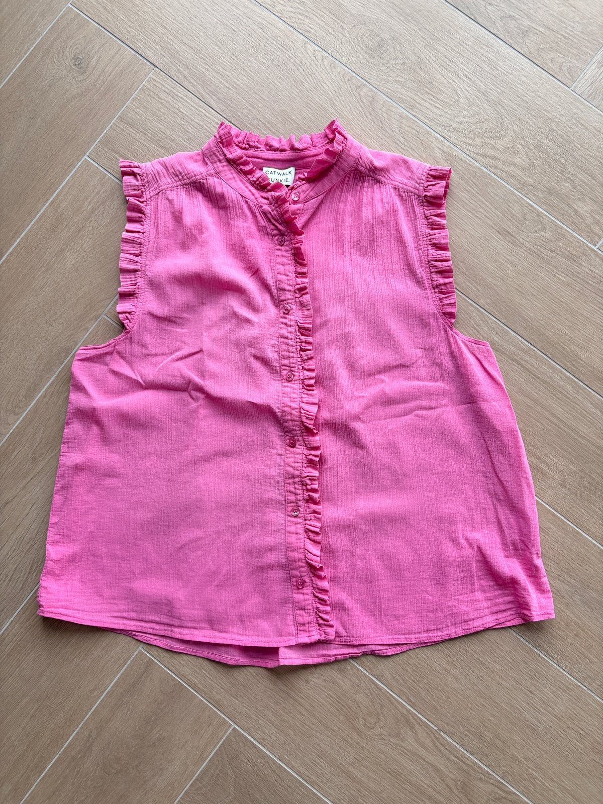 Catwalk Junkie roze mouwloze blouse, maat 40, Maat 38/40 (M), Ophalen of Verzenden, Zo goed als nieuw, Roze