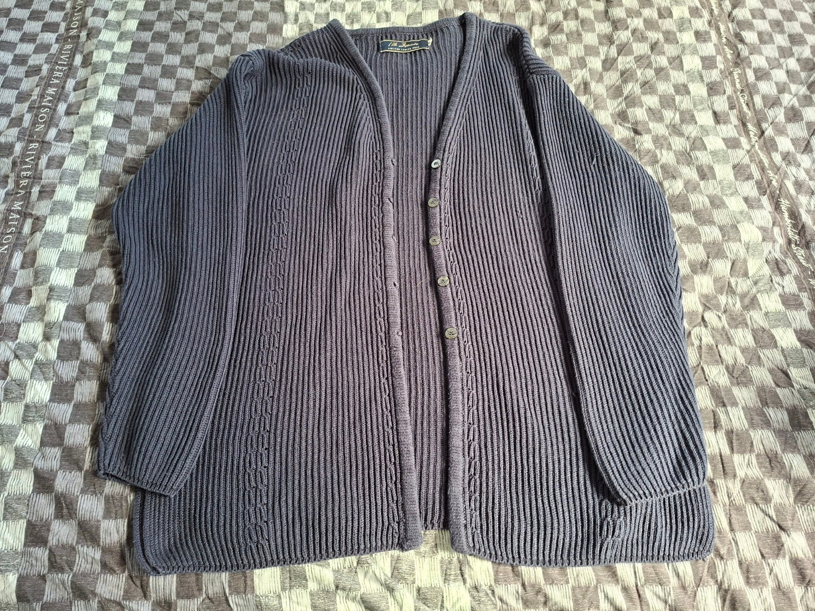 Stijlvol gebreid vest van Limited Ladies Wear, maat XL, Blauw, Maat 46/48 (XL) of groter, Ophalen of Verzenden, Zo goed als nieuw