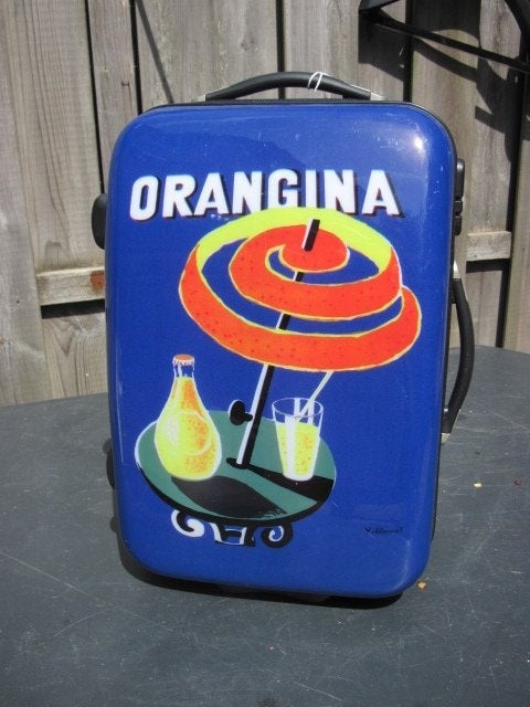 Unieke Orangina Koffer, 50 tot 60 cm, Ophalen of Verzenden, Zo goed als nieuw, Slot