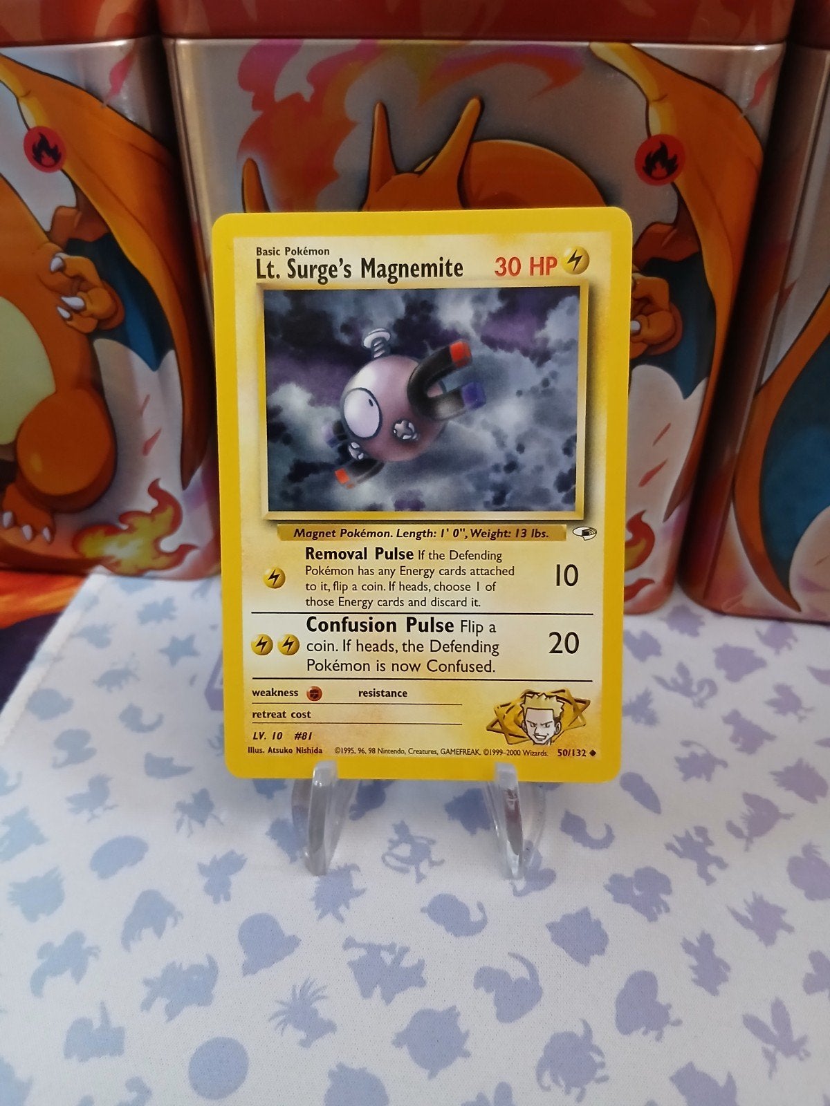 Lt. Surge's Magnemite Pokémon Kaart gym heroes, Hobby en Vrije tijd, Verzamelkaartspellen | Pokémon, Ophalen of Verzenden, Gebruikt