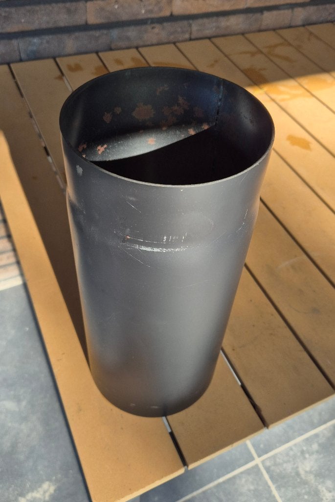 Kachelpijp 33 cm - 150 mm, Ophalen, Zo goed als nieuw, Rvs, Minder dan 2 meter