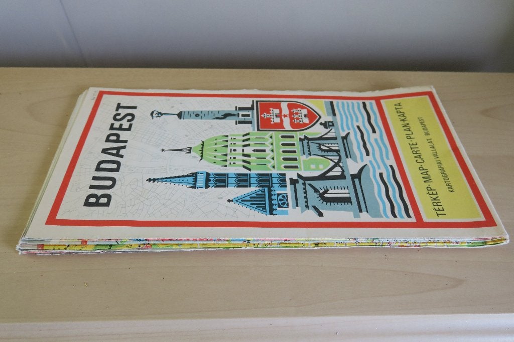Oude plattegrond van de stad Budapest, Gelezen, Overige typen, 1800 tot 2000, Europa Overig