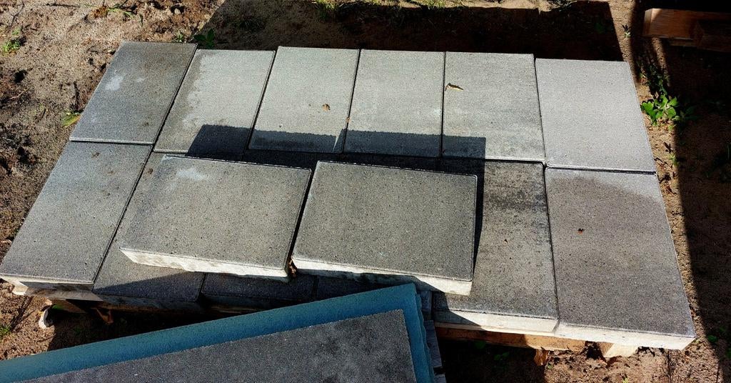 Drumstones - grijs - 30x20x6cm - 14st - nieuw, Tuin en Terras, Ophalen, Nieuw, Minder dan 5 m², Beton