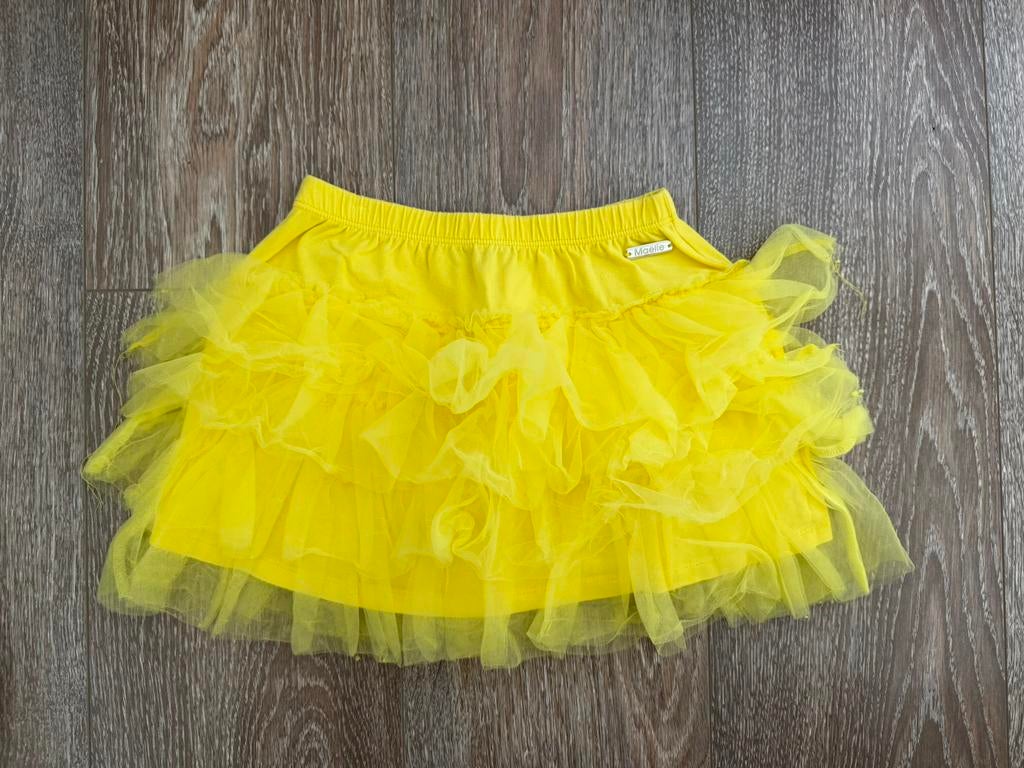Maëlie gele strokenrok met tule maat 6 jaar – nette staat, Ophalen of Verzenden, Zo goed als nieuw, Meisje, Jurk of Rok