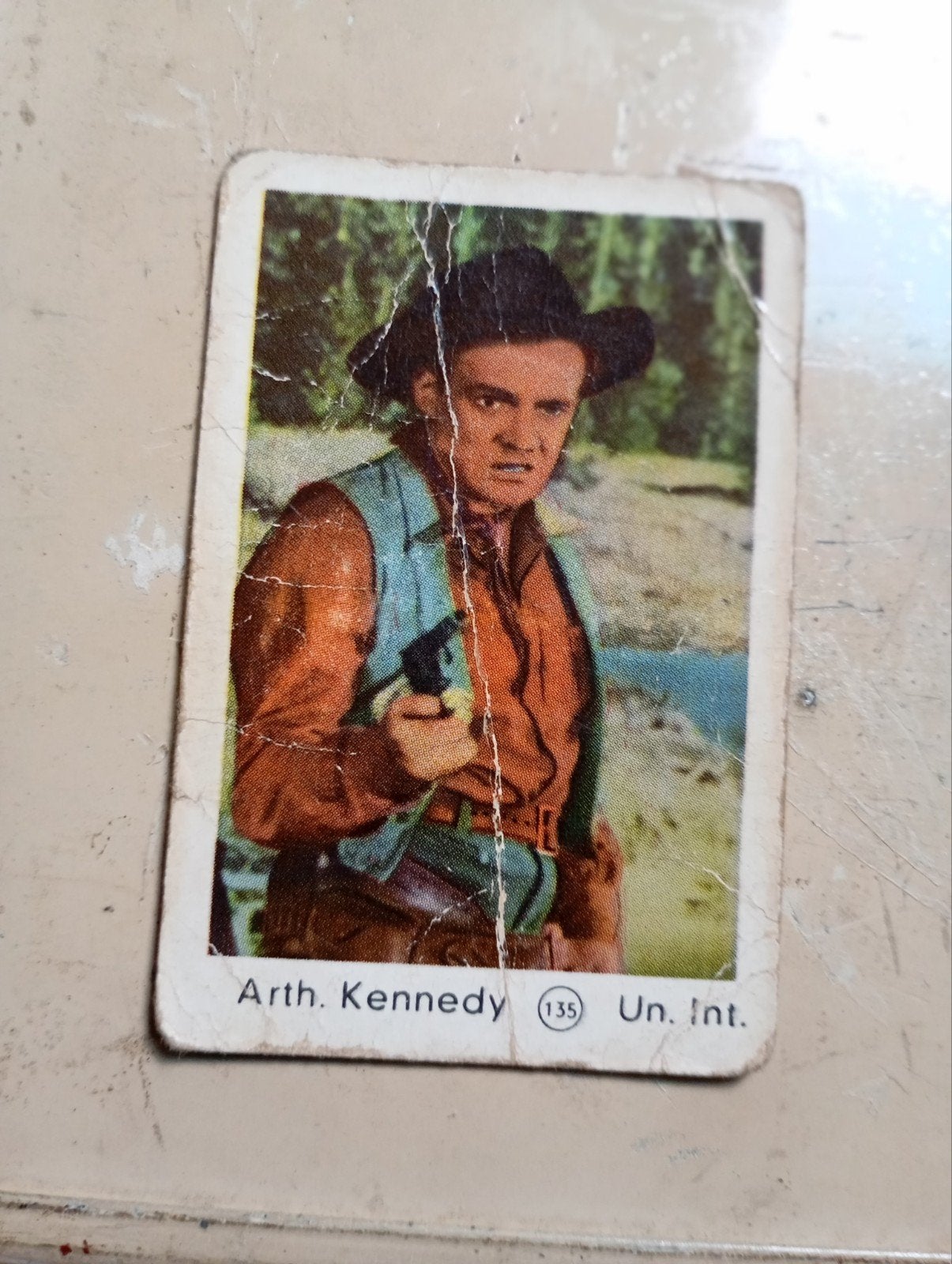 Arth. Kennedy Hollywood JSA USA Cowboy Film Plaatje, Ophalen of Verzenden, Voor 1940, Overige onderwerpen