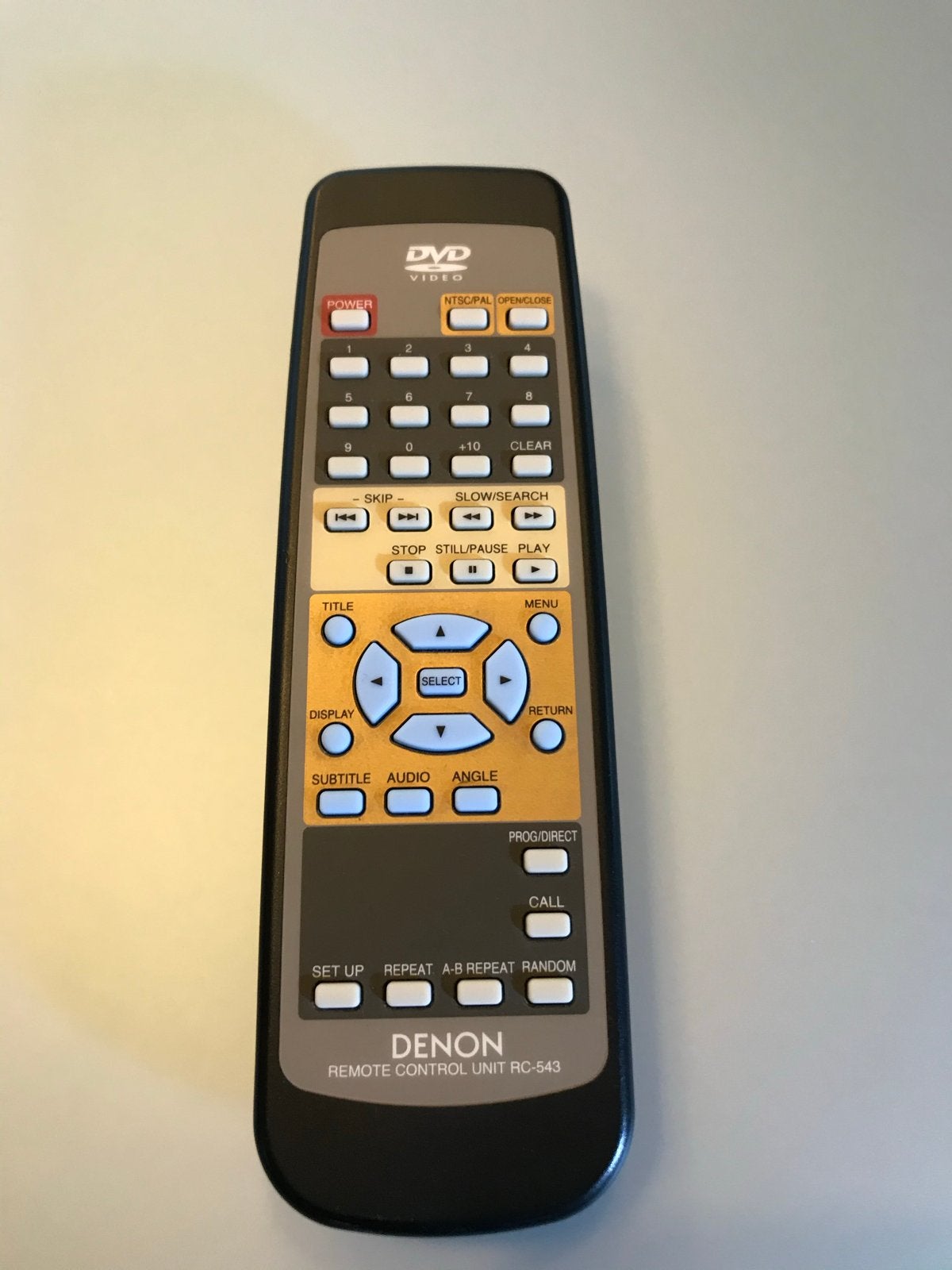 Denon afstandsbediening RC-543 voor diverse DVD spelers, Ophalen of Verzenden, Gebruikt, Origineel, Dvd
