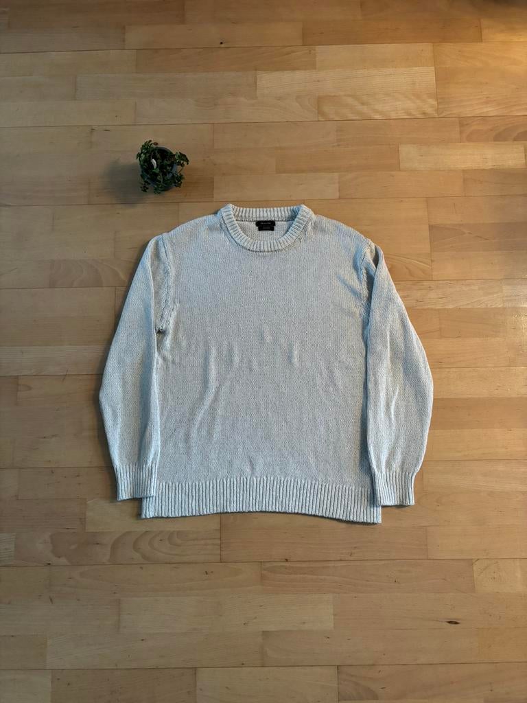 Massimo Dutti Crewneck Sweater Beige/Crème L, Ophalen of Verzenden, Zo goed als nieuw, Beige
