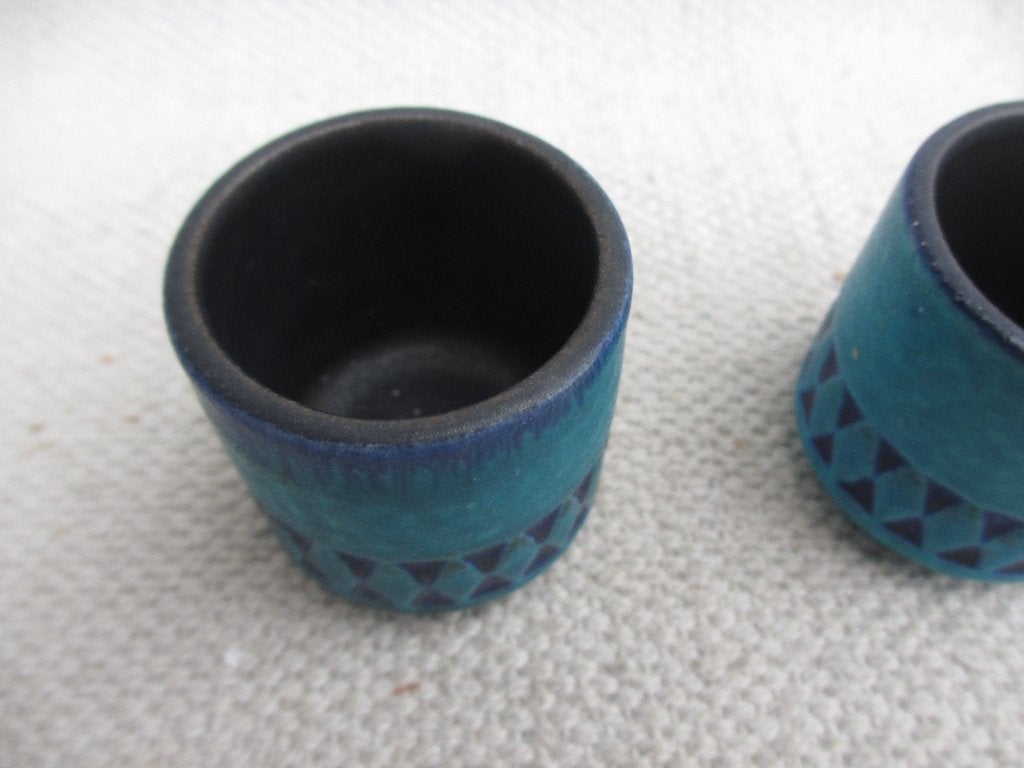 Vintage West Germany eierdopjes Ceramano Hans Welling, Ophalen of Verzenden