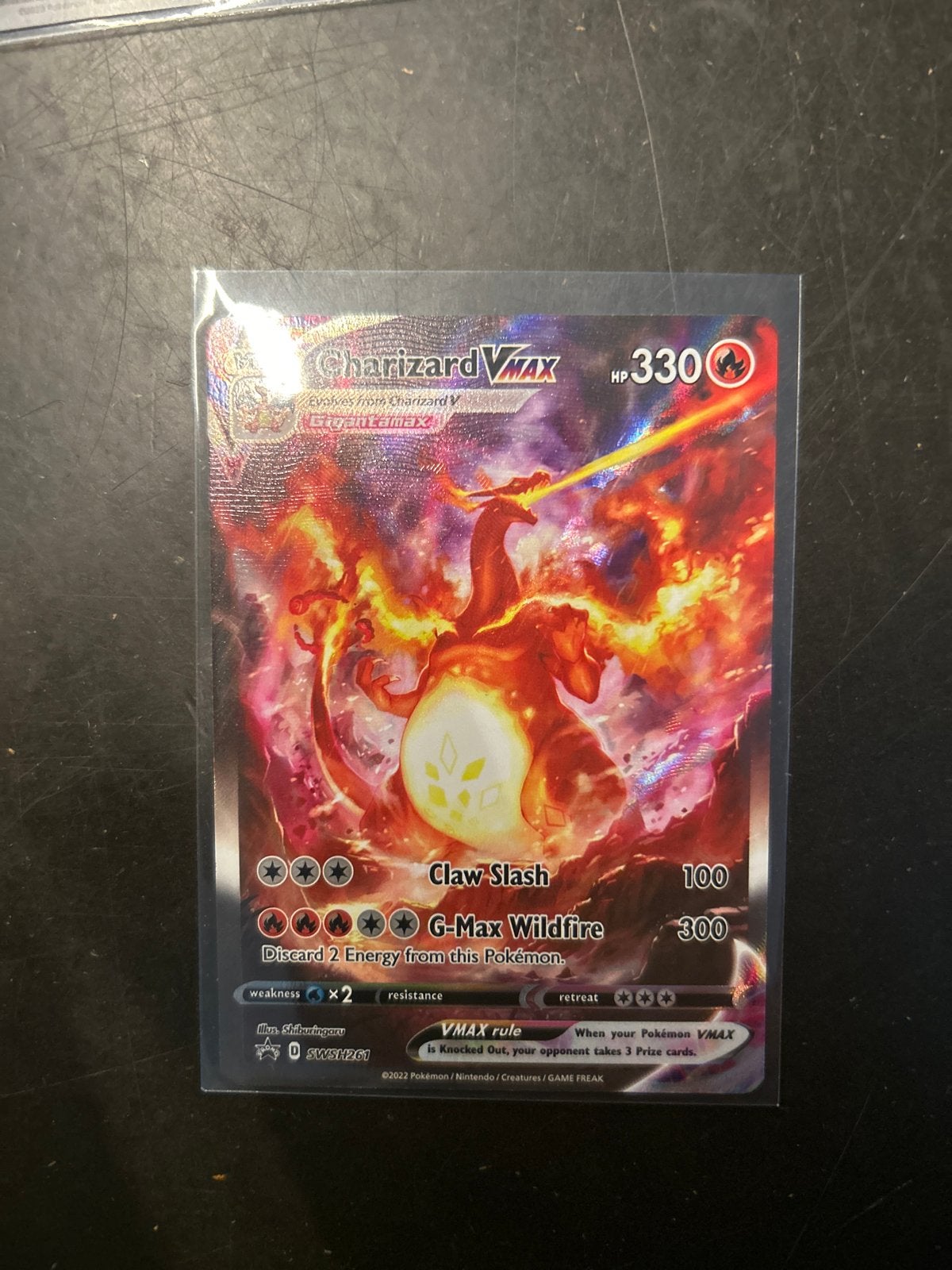 Pokémon Kaart Charizard VMAX (Gigantamax) - Zo goed als nieu, Ophalen of Verzenden, Zo goed als nieuw, Losse kaart