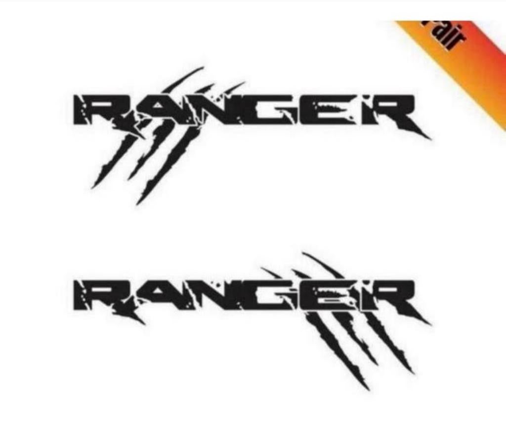 Zwart Vinyl stickers Ford Ranger Claw - zijkanten klauwen, Auto diversen, Autostickers, Ophalen of Verzenden, H, H, H