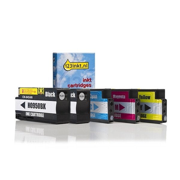 123inkt huismerk 950XL/951XL multipack 2x zwart + 3 kleuren, Computers en Software, Printerbenodigdheden, Ophalen of Verzenden