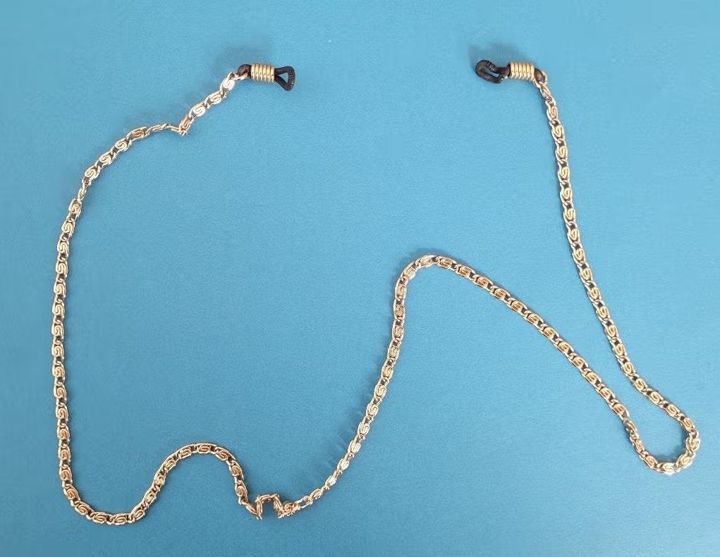 vintage leesbril ketting, Ophalen of Verzenden, Zo goed als nieuw, Leesbril, Overige merken