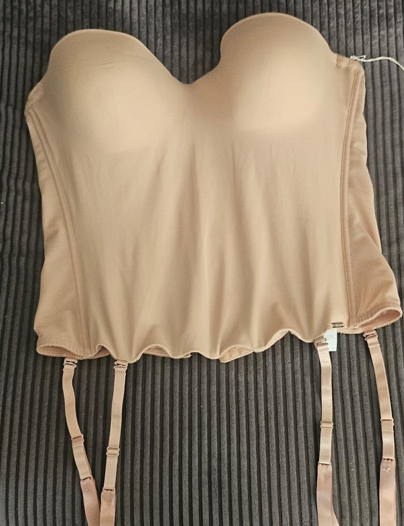 Poirier Korset - Bruidslingerie - Maat 100F - Nude, Beige, Info@poirier.nl, Ophalen of Verzenden, Postbus 123, 1234 AB Amsterdam