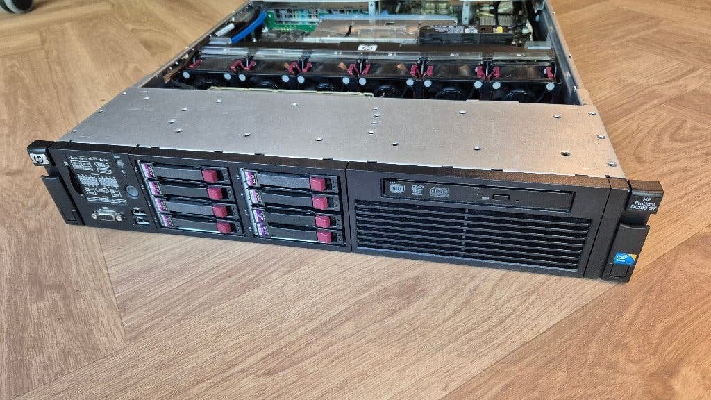 HP ProLiant DL380 G7 - Xeon X5690 - 72GB ECC RAM, Ophalen, Gebruikt, 3 tot 4 Ghz, Hot swappable onderdelen