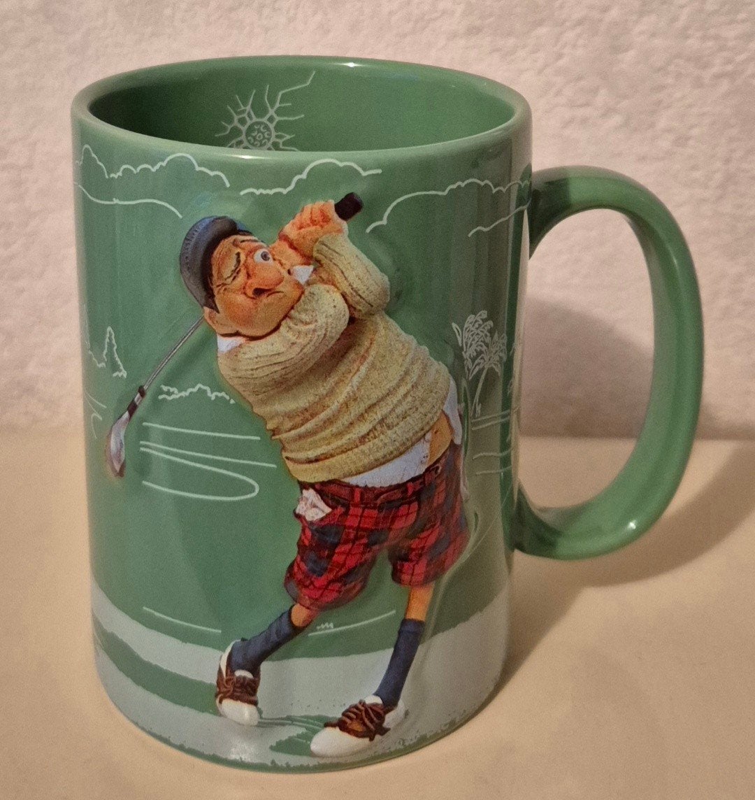 2 bekers Guillermo Forchino / de Golfer, Ophalen of Verzenden, Zo goed als nieuw, Aardewerk